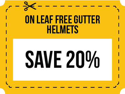 coupon save 20% on leaf gutter helmets