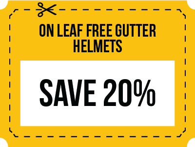 coupon graphics-03 - Roofing and Siding, Window Installation, Replacement coupon save 20% on leaf gutter helmets